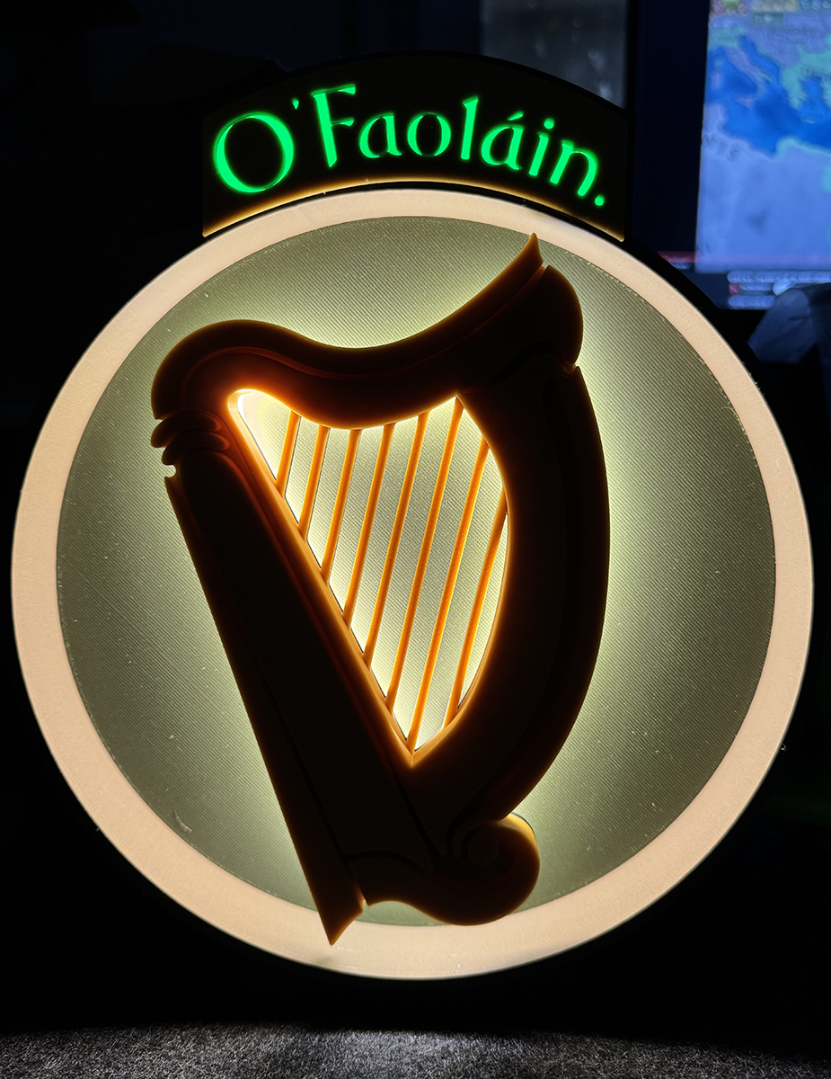 Harp Named Lit Dark